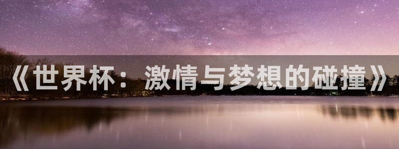 今年的世界杯：《世界杯：激情与梦想的碰撞》